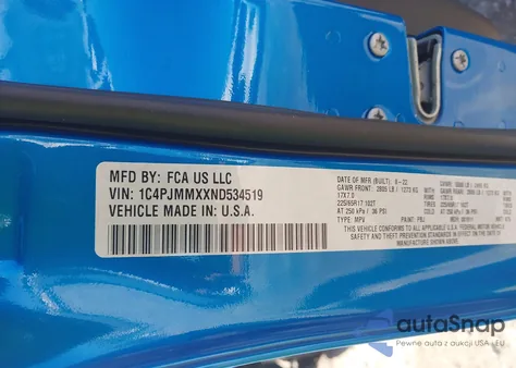 2022 Jeep Cherokee Latitude Lux 4X4 from USA, damaged, VIN 1C4PJMMXXND534519